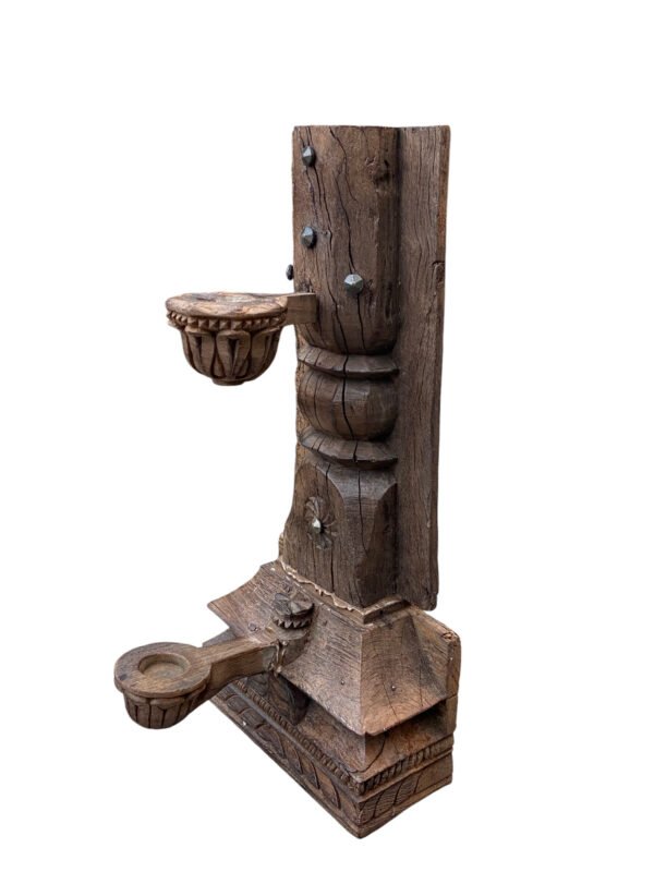 Antique Wooden Candle Stand