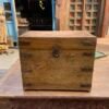 Vintage Wooden Storage Box with Iron Accents 1