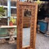 Elegant Floral Wooden Mirror