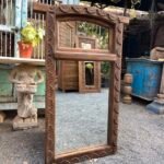 Vintage Floral Wooden Mirror