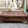 Wooden Brown Table with Glass Top 4