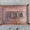 Wooden Brown Table with Glass Top 3