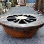 Old Aged Round Antique Wooden Coffee Table