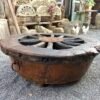 Old Aged Round Antique Wooden Coffee Table-3