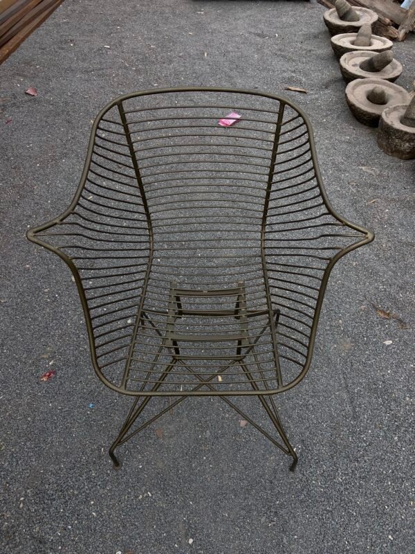 Upgrade your space with this vintage handcrafted iron chair, designed with durability and timeless elegance in mind. Featuring a sturdy metal frame with a stylish open-wire design, this chair is perfect for both indoor and outdoor seating. Its ergonomic structure ensures comfort, while the rust-resistant finish enhances longevity. Whether used in a garden, patio, balcony, or living room, this iron chair adds a touch of vintage charm and sophistication. Ideal for home decor, cafes, and outdoor lounges. Size: 27 x 28 x 36 inches Material: High-quality iron Usage: Indoor & outdoor seating Style: Vintage, Industrial, Rustic Perfect for those who appreciate handmade craftsmanship and durable furniture. Order now to add a classic touch to your space!