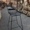 Black Long Leg Iron Chair | Elegant & Tall Outdoor Seating