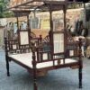 Vinatage New Replica Wooden Hand carved Beautiful Queens Bed Foster Bed3