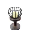 Vintage Iron Candle Stand | Elegant & Rustic Decor – 12 x 6 x 6 Inches