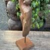 Antique Wooden Bracket Figure - Hand-Carved Architectural Sculpture (32")-2