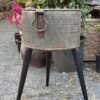 Vintage Iron Planter with Stand – Rustic Industrial Metal Pot (H26.5 x L20 x W20 inches)