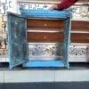 Blue Painted Wooden Window Door-1