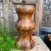 Vintage Old Wooden Handcrafted Planter Vase Base Stand