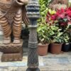 Ancient Brass & Copper Wooden Handcrafted Pillar Candle Holder-9
