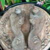 Ancient Old Wooden Hand Crafted Craved Hindu Saint Slipper Khadau1