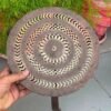 1800s Antique Brass Jali Cut 3-Leg Round Table Stool7