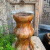 Vintage Old Wooden Handcrafted Planter Vase Base Stand-1