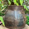 1850s Wooden Hand-Carved Antique Grain Pot | Vintage Planter Pot-17