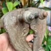 Ancient Old Wooden Hand Crafted Craved Hindu Saint Slipper Khadau4
