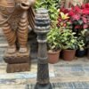 Ancient Brass & Copper Wooden Handcrafted Pillar Candle Holder-2