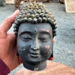 Rare Antique Old Hand-Carved Painted Buddha Sculpture