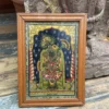 Ancient Hindu Lord Shrinathji Pichwai Painting Print | Rare Framed Art – 7.5 x 5.5 x 1.5 Inch