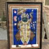 Antique Hand Painting Hindu God Shreenath Ji | Framed Art – 14 x 10 x 0.5 Inch