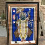 Antique Hand Painting Hindu God Shreenath Ji | Framed Art – 14 x 10 x 0.5 Inch