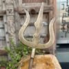 1800s Antique Hand-Forged Brass Trishul 4