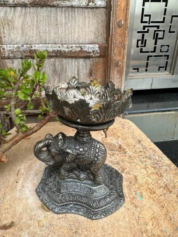 antique handcrafted metal candle stand5