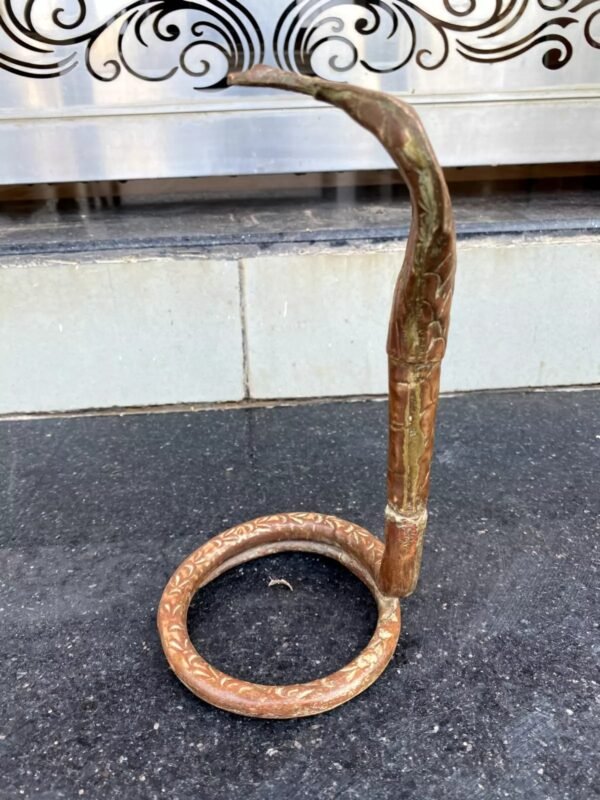 1700's Ancient Copper Hand-Forged Shiva Lingam Naga | Hindu Temple Antique1