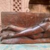 Ancient Old Wooden Hand Carved Sleeping Goddess Figurine Panel3