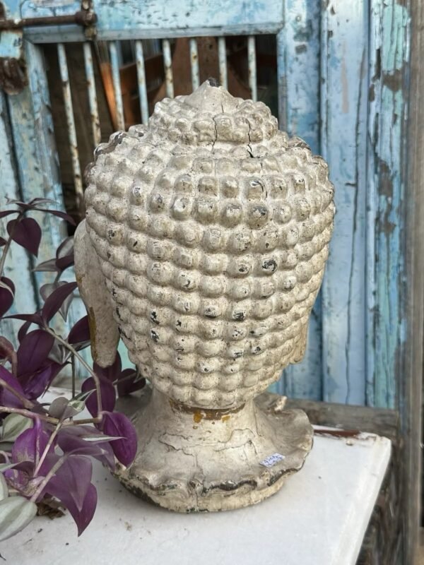 1890 antique Buddha head sculpture5