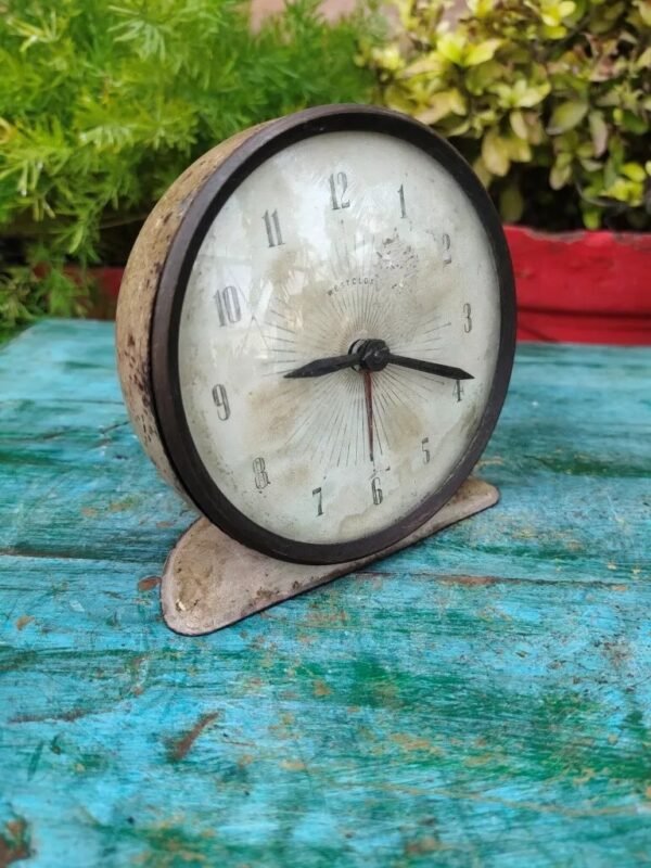 Vintage Old Westclox Porcelain Enamel Pull Alarm Clock – For Restoration3