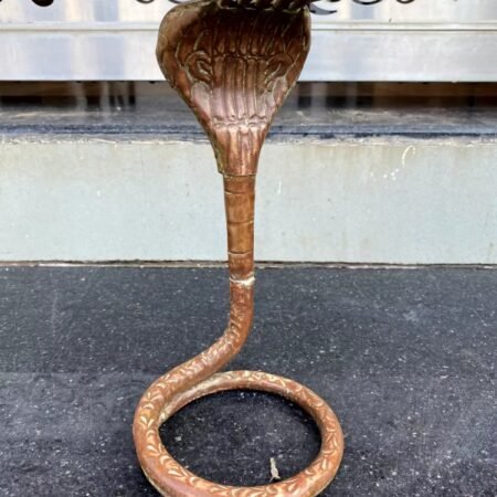 1700's Ancient Copper Hand-Forged Shiva Lingam Naga | Hindu Temple Antique