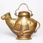 Antique Old Barss Nandi Figure Shape Holy Water Pot
