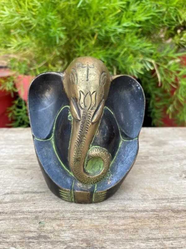 1920's Vintage Old Hand Forged Hindu God Ganesha Figurine Statue1