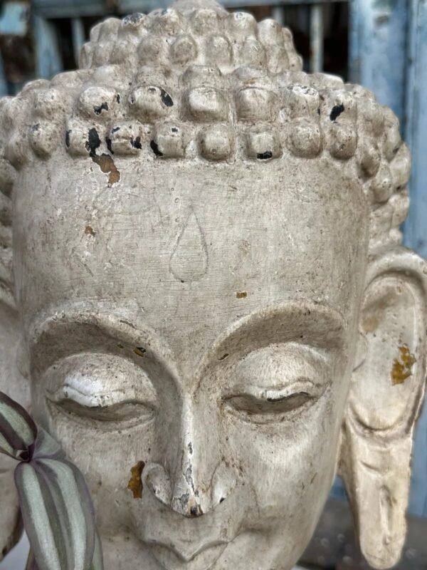 1890 antique Buddha head sculpture3
