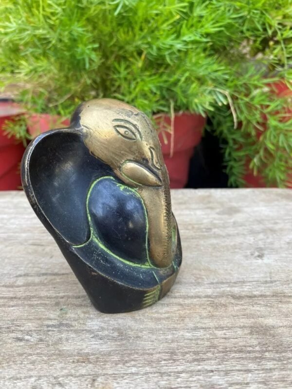 1920's Vintage Old Hand Forged Hindu God Ganesha Figurine Statue2