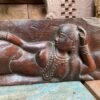 Ancient Old Wooden Hand Carved Sleeping Goddess Figurine Panel7