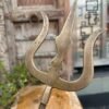 1800s Antique Hand-Forged Brass Trishul 2