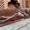 Ancient Old Wooden Hand Carved Sleeping Goddess Figurine Panel4