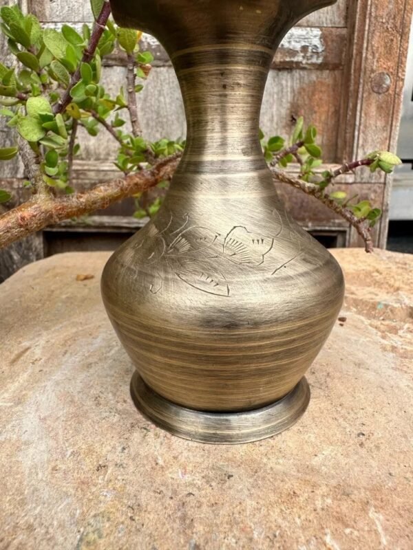 Antique Brass Miniature Flower Vase | Rare Vintage Handcrafted Pot 6