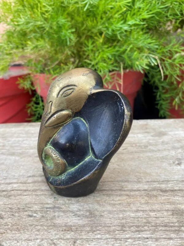 1920's Vintage Old Hand Forged Hindu God Ganesha Figurine Statue4