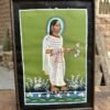 Antique Hand-Painted Hindu God Prabhupad Ji Artwork | Rare Vintage Painting 6