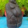 Antique Hand-Carved Wooden Laughing Buddha Figurine | Vintage Collectible 7