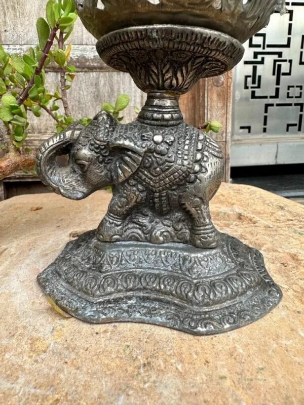 antique handcrafted metal candle stand7