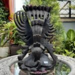 1700’s Ancient Wooden Hand-Carved Garuda Hunting Figurine | South Indian Antique