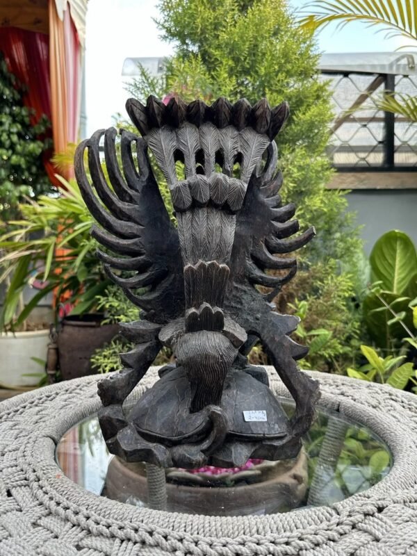 1700’s Ancient Wooden Hand-Carved Garuda Hunting Figurine | South Indian Antique
