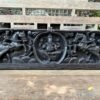 Ancient Old Rare Wooden Hand Carved Ganesha Horse 2 Side Figure 1800 Wall Panel3