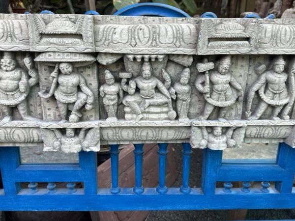 Antique Rare Wooden Hand-Carved God Figure Panel – White Washed 1800’s Wall Art4